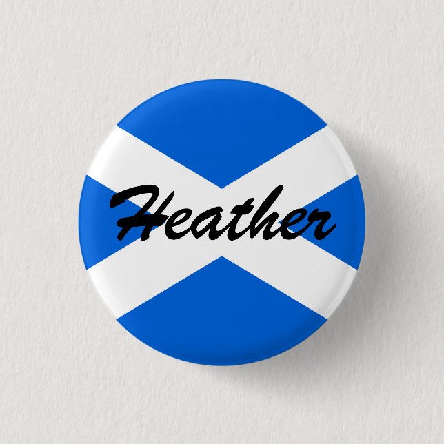 Badge Rond 2,50 Cm Nom personnalisé Scottish Flag pbcnt (Devant)