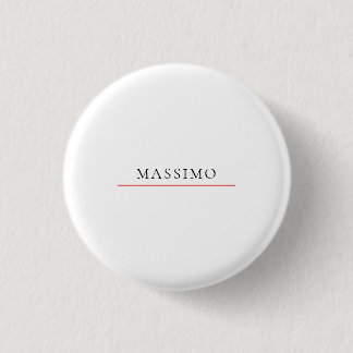 Badge Rond 2,50 Cm Nom propre Décoratif Chic Simple Uni Noir Blanc