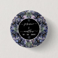 Noms de Couple de Mariage Floral Noir Lunatique Cl