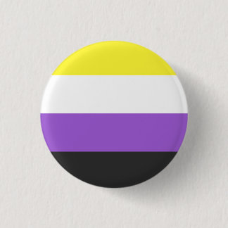 Badge Rond 2,50 Cm NonBinary Flag