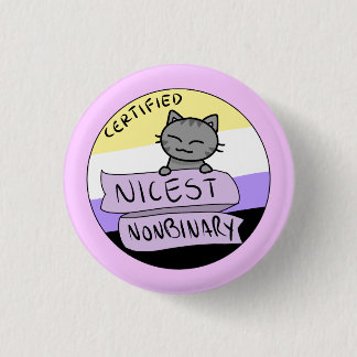 Badge Rond 2,50 Cm Nonbinary le plus gentil