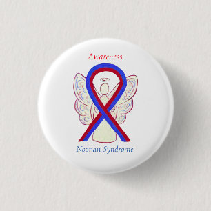 Badge Rond 2,50 Cm Noonan Syndrome Sensibilisation Ruban Angel Pins