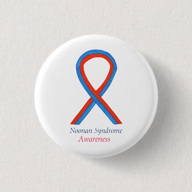 Badge Rond 2,50 Cm Noonan Syndrome Sensibilisation Ruban Bouton Pins (Devant)