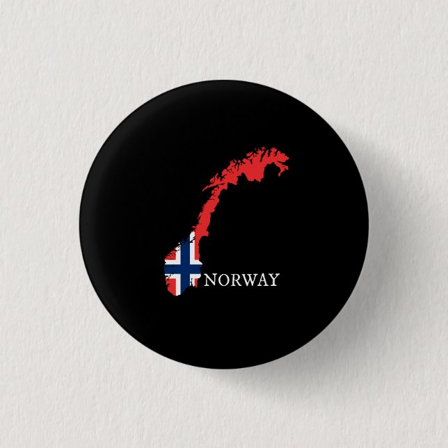 Badge Rond 2,50 Cm Norvège (Devant)