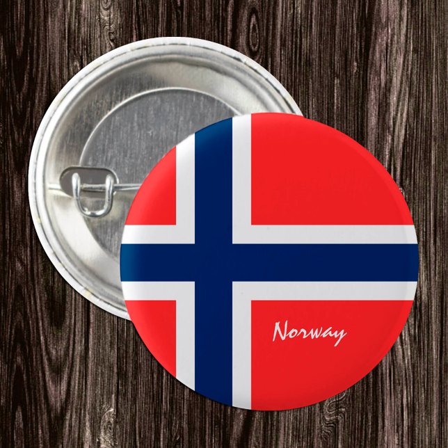 Badge Rond 2,50 Cm Norway button, patriotic Norwegian Flag (Créateur téléchargé)