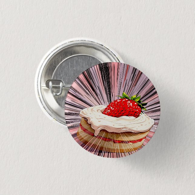 Badge Rond 2,50 Cm Nostalgie de Strawberry Shortcake (Devant & derrière)