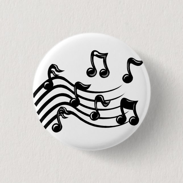 Badge Rond 2,50 Cm notes de musique (Devant)