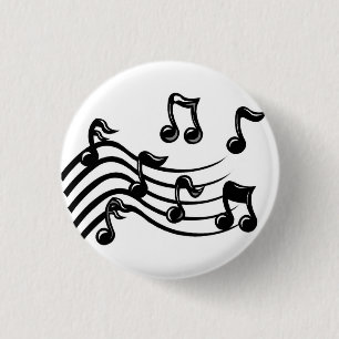 Badge Rond 2,50 Cm notes de musique