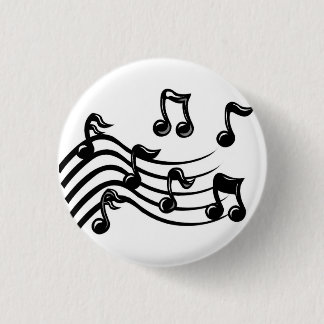 Badge Rond 2,50 Cm notes de musique