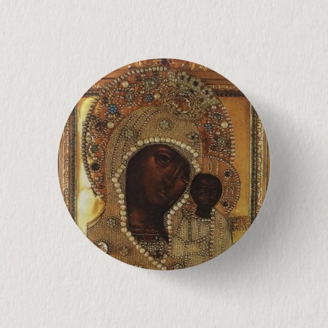 Badge Rond 2,50 Cm Notre-Dame de Kazan (Devant)
