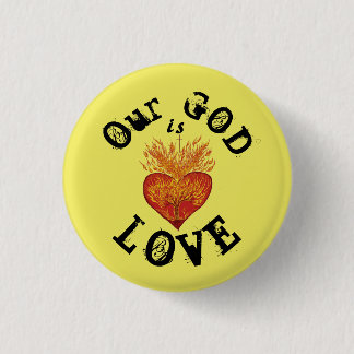 Badge Rond 2,50 Cm Notre Dieu est amour