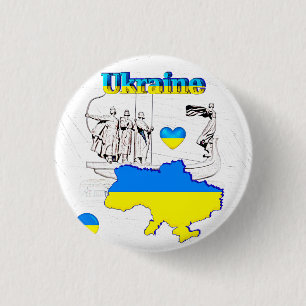 Badge Rond 2,50 Cm NOTRE MAISON - Collection design UKRAINE