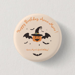Badge Rond 2,50 Cm Notre petit citrouille fête son premier anniversai