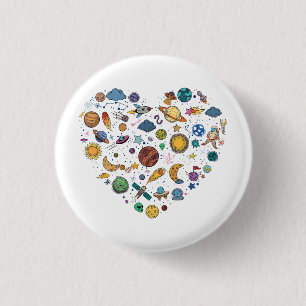 Badge Rond 2,50 Cm Notre planète du système solaire, Éducation scient