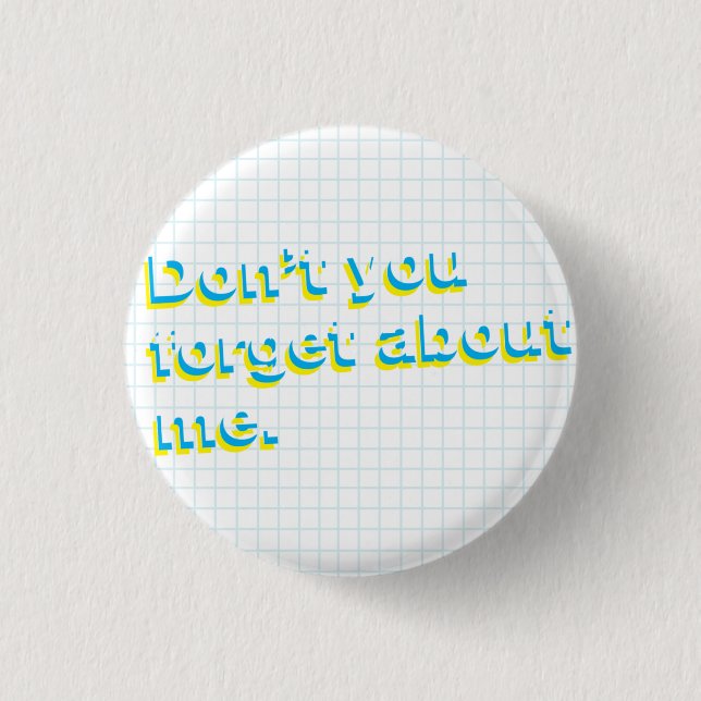 Badge Rond 2,50 Cm N'oublie pas de moi Retro Flair (Devant)