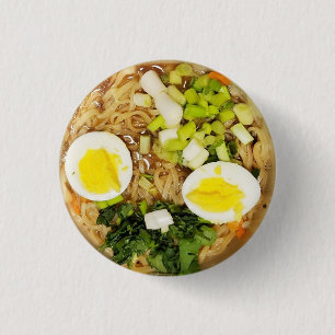 Badge Rond 2,50 Cm Nouilles, Ramen Funny Soupe Photo