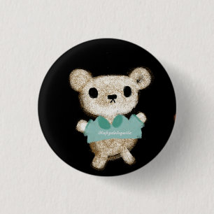 Badge Rond 2,50 Cm Nounours en peluche jouet adorable nouveau bébé C'