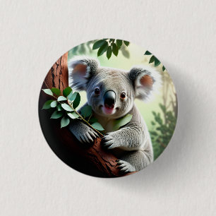 Badge Rond 2,50 Cm Nounours koala adorable