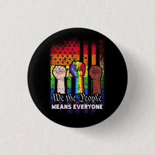 Badge Rond 2,50 Cm Nous, le peuple signifie tout le monde Constitutio