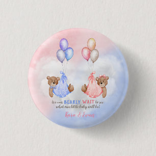 Badge Rond 2,50 Cm Nous pouvons à peine attendre la révélation du sex