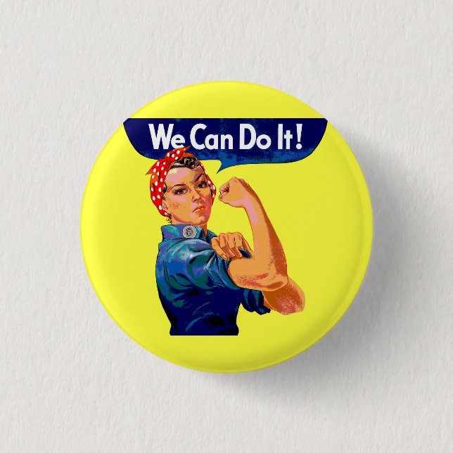 Badge Rond 2,50 Cm Nous Pouvons Le Faire - Motivation Pop Art (Devant)