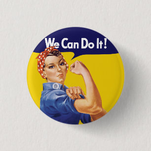 Badge Rond 2,50 Cm Nous Pouvons Le Faire ! Rosie la riveteuse