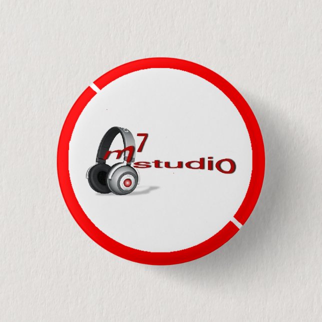Badge Rond 2,50 Cm nouveau bouton de logo de m7studio (Devant)