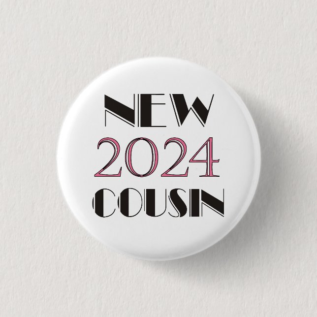 Badge Rond 2,50 Cm Nouveau cousin rose 2024 (Devant)