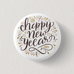 Badge Rond 2,50 Cm NOUVELLE ANNÉE Nouveau DÉPART , Bonne Année