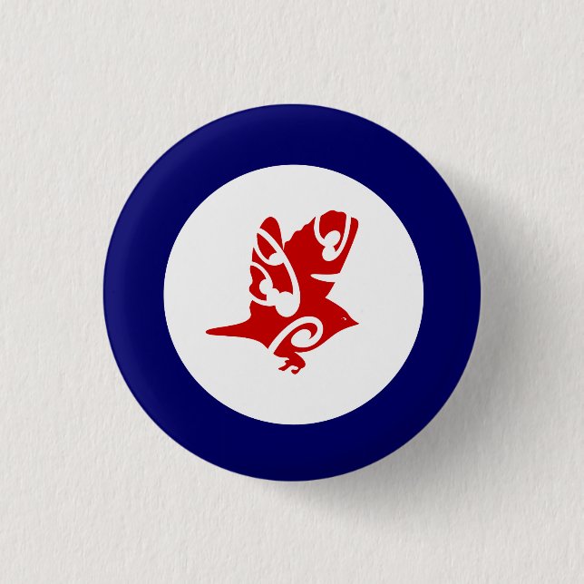 Badge Rond 2,50 Cm NOUVELLE ZÉLANDE Oiseaux Tauhou Silvereye (Devant)