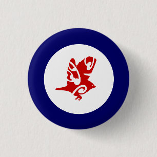 Badge Rond 2,50 Cm NOUVELLE-ZÉLANDE Oiseaux Tauhou Silvereye