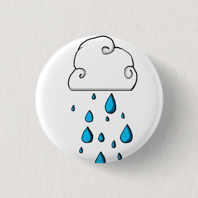 Badge Rond 2,50 Cm nuage de pluie (Devant)