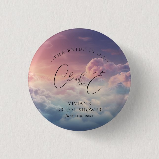 Badge Rond 2,50 Cm Nuage de rêve 9 mariage (Devant)