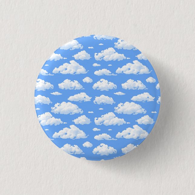 Badge Rond 2,50 Cm Nuages (Devant)