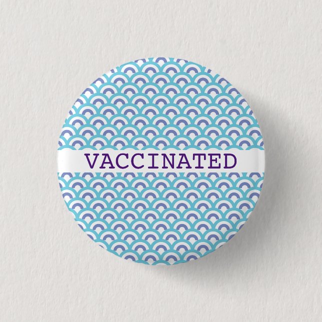 Badge Rond 2,50 Cm Nuages bleus VACCINÉS imprimés (Devant)