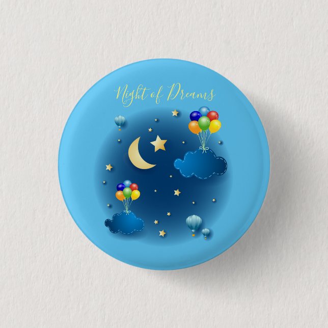 Badge Rond 2,50 Cm Nuit des rêves (Devant)