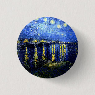 Badge Rond 2,50 Cm Nuit étoilée sur le Rhône,