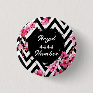 Badge Rond 2,50 Cm Numéro d'ange "4444"