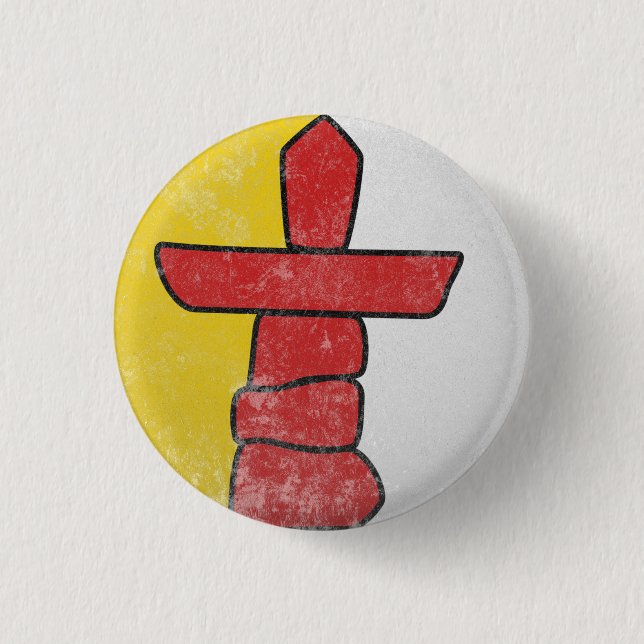Badge Rond 2,50 Cm Nunavut (Devant)