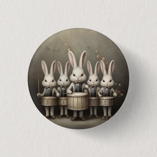 Badge Rond 2,50 Cm Nutcracker Ballet Fashion-Hare Drummers (Devant)