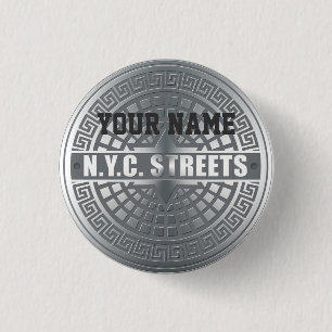 Badge Rond 2,50 Cm NYC du trou