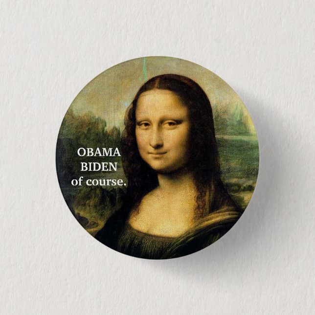Badge Rond 2,50 Cm OBAMA, BIDEN bien sûr. (Devant)