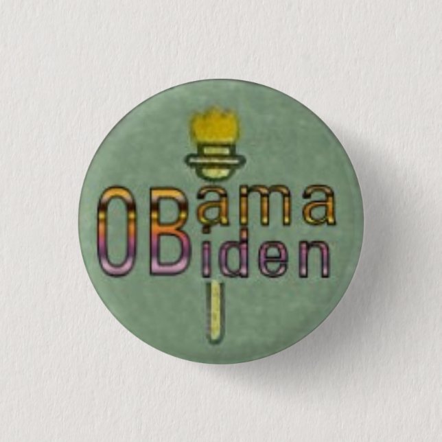Badge Rond 2,50 Cm Obama/bouton de Biden petit (Devant)