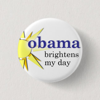 Badge Rond 2,50 Cm Obama éclaire mon jour - mini-size
