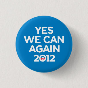 Badge Rond 2,50 Cm Obama oui que nous pouvons encore nous boutonner