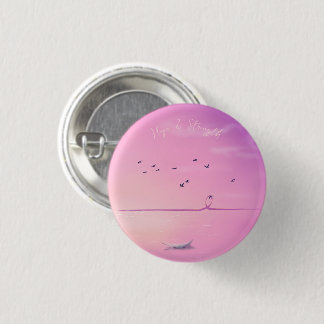 Badge Rond 2,50 Cm Octobre Rose Sensibilisation Art Pastel