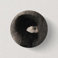 Odilon Redon. Armure. Face de femme sombre. Symbol