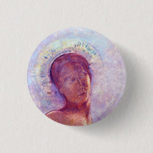 Badge Rond 2,50 Cm Odilon Redon, les yeux fermés 1889
