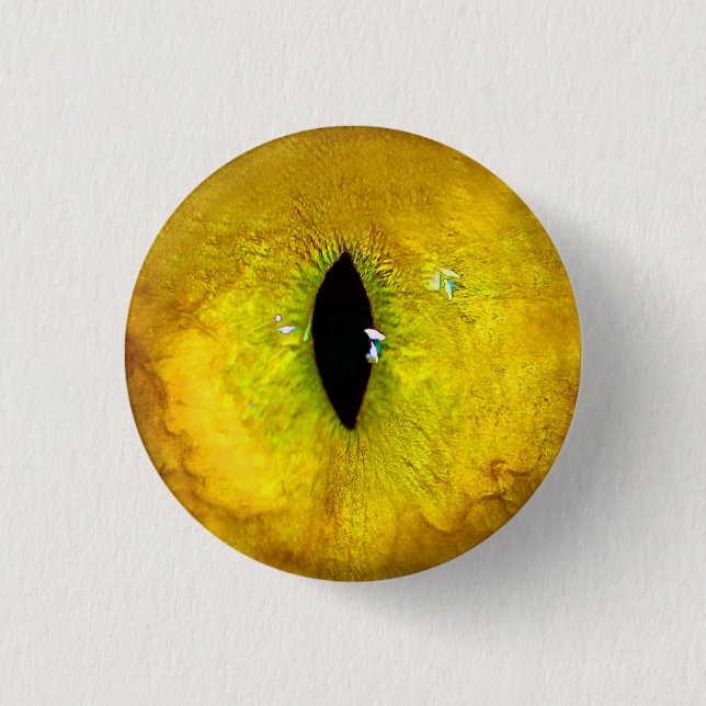 Badge Rond 2,50 Cm Œil de chat jaune (Devant)