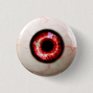 Badge Rond 2,50 Cm Oeil éffrayant - Halloween